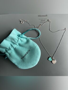 Sold ✅ Tiffany & Co. Heart Tag Necklace in Tiffany Blue and Silver
